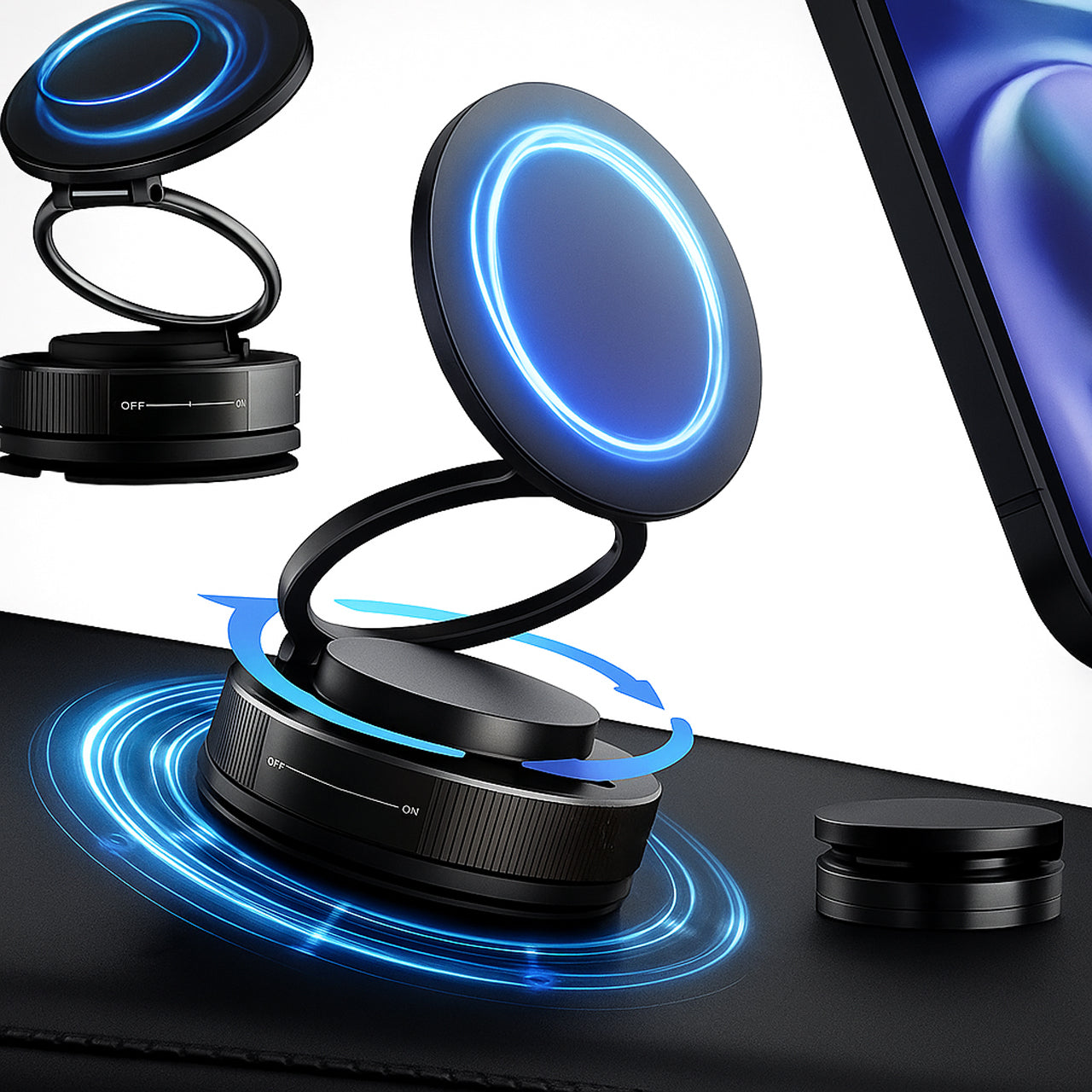 Hot Sale 60% OFFMagnetic Phone Stand, 360° Fordable and Retractable The Ultimate Viewing Companion