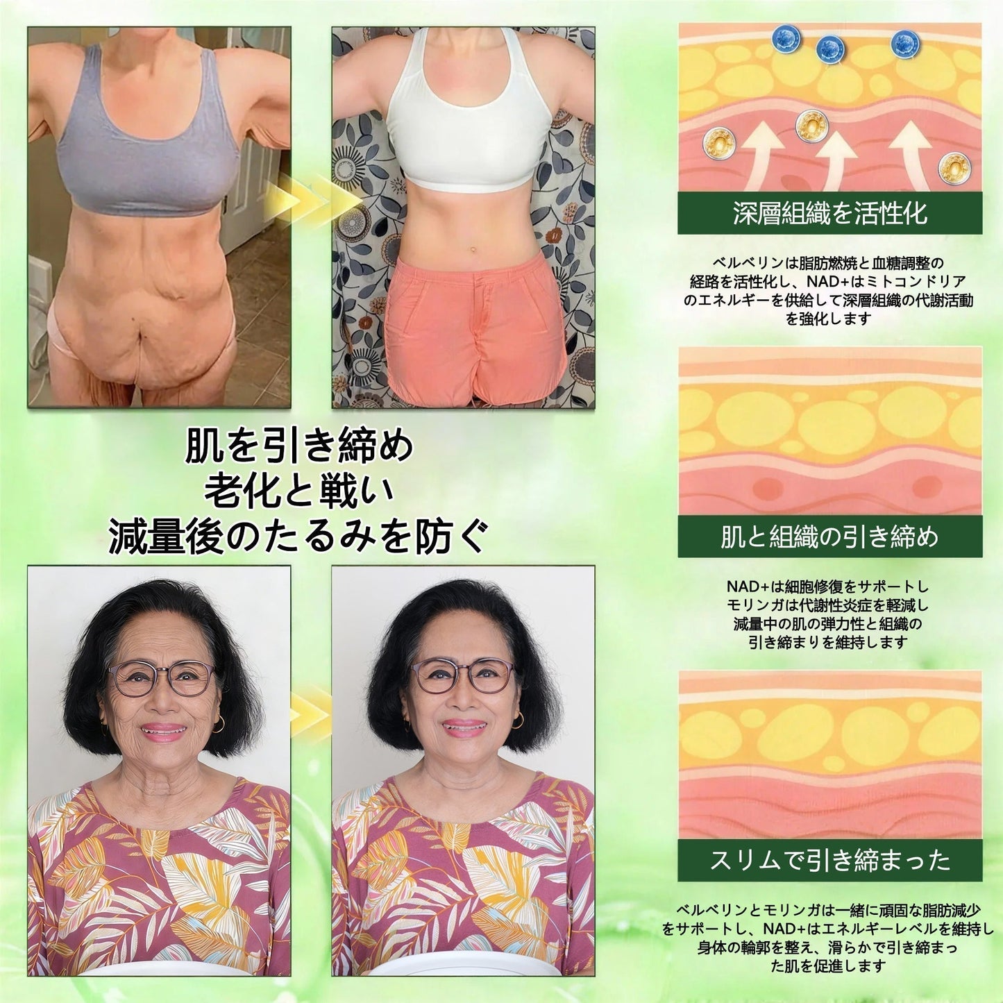 Healrize®＆NAD+ 8-in-1 ナノ強化フォーミュラ【アップグレード版】🍏🍏内臓脂肪 / 肥満 / 糖尿病 / 睡眠時無呼吸 / 関節ケア / 肌のたるみ 集中サポート
