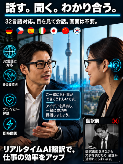 💌ズーム機能、調光レンズ、人工知能を用いたリアルタイム翻訳機能を備えたスマートグラス📌7