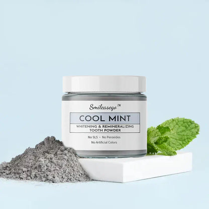 💧Smileasego™ Whitening Remineralizing Tooth Powder, Fluoride Free, Teeth Polish & Stain Remover