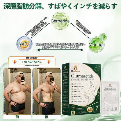 Healrize®＆NAD+ 8-in-1 ナノ強化フォーミュラ【アップグレード版】🍏🍏内臓脂肪 / 肥満 / 糖尿病 / 睡眠時無呼吸 / 関節ケア / 肌のたるみ 集中サポート